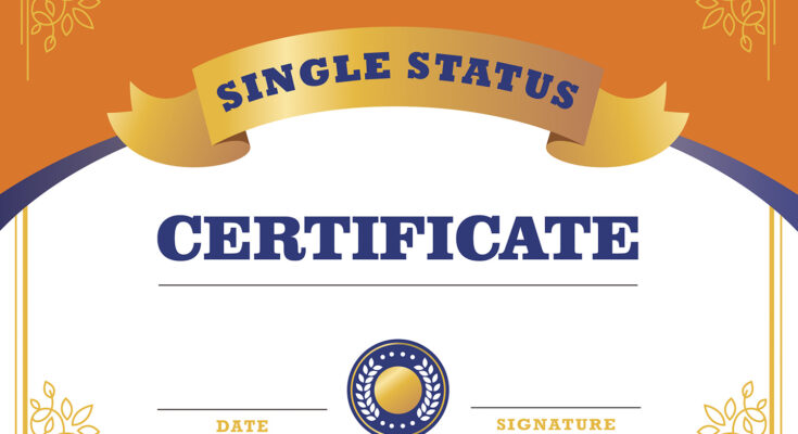 Single Status Certificate